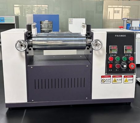 دستگاه اختلاط لاستیک با عمر طولانی با غلتک‌های کروم جلا داده شده با آینه و توقف اضطراری برخورد